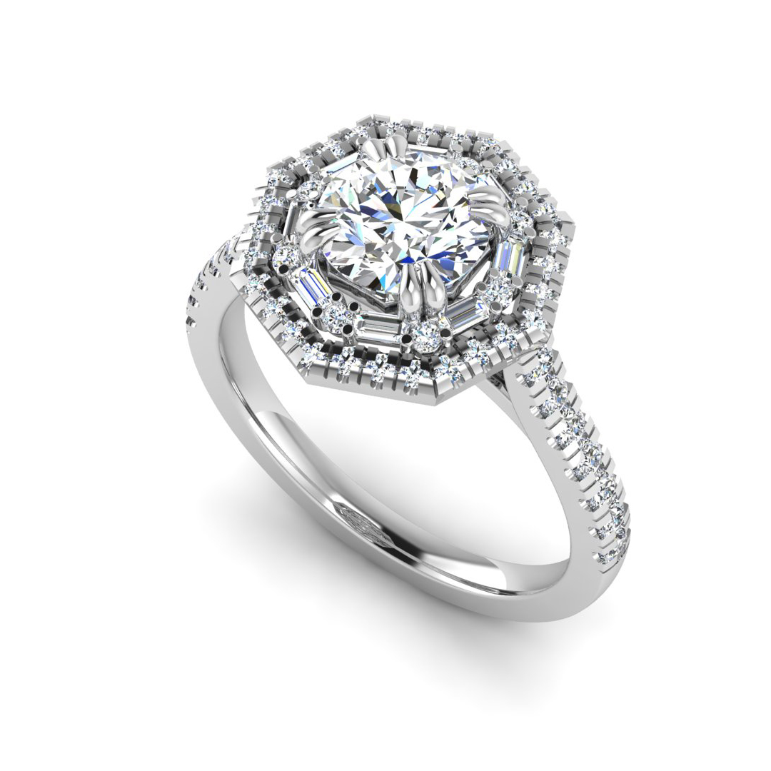 Kendall Halo Engagement Ring